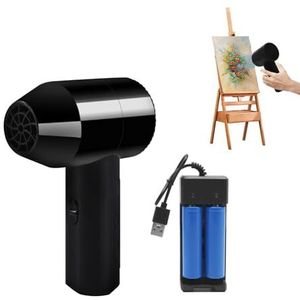 HASAIKA® Batterij-haardroger, USB-oplaadbaar, draadloos, draagbare haardroger voor kunststudenten, natuurlijke luchtdrogende, sneldrogende schilderijen