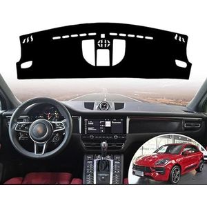 LXHZNB Auto Dashboard Vermijd Licht Pad Instrument Platform Bureau Cover Autohoezen Mat Tapijt, voor Porsche Macan 2014-2024 Turbo GTS S