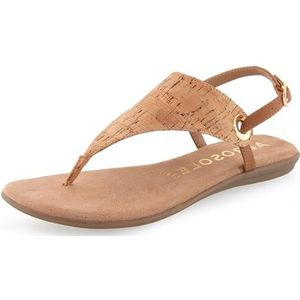 Aerosoles Conclusie platte sandaal voor dames, kurk combo, 8 UK, Kurk Combo, 41 EU