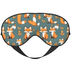 Yellow Fox Unisex Elastische Verstelbare Gesp Ontwerp Verduisterend Slaap Oogmasker voor Thuis Reizen Yoga Kantoor Nap