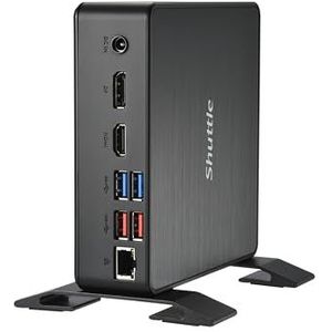 SHUTTLE INC. NC40U PC/workstation barebone 0,84L size pc Zwart Intel SoC 7305 1,1 GHz