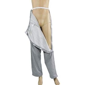 Patiënt broek kleding voor handicap oudere chirurgie patiënten, gemakkelijk te dragen en uit te trekken, voor breuk, Incontinentie, Bedlegerige patiënten ziekenhuis/thuiszorg verpleegkundige, Menlichtgrijs, XXL
