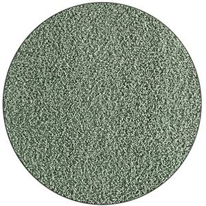 The carpet Relax Shaggy Badmat, zacht, antislip onderkant, wasbaar tot 30 graden, poolhoogte 30 mm, groen, 120 x 120 cm, rond