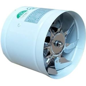 Ventilator Spanningsafzuigventilator Ronde Pijpleiding Uitlaatvervangingsventilator Mini-muurventilator Kanaal Metalen Pijpleidingventilatie En Afzuigventilator (Color : 7-inch, Size : White)