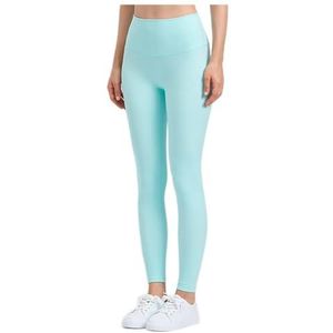 Legging Echte hoge stijging (12,5 cm) + Geen voornaad Workout Sport Yoga Broek Legging Vrouwen Naked Feel Gym Fitness Leggings Panty (Color : Mint Green, Size : 12-XL)