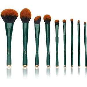 Bswefty Borstel Make-up borstel Trekking Groen Poeder Oogschaduw Concealer Foundation Make-up borstels Rubber gecoat Synthetisch haar