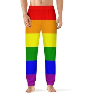 Regenboog LGBT Pride Vlag Mannen Pyjama Broek Zachte Lounge Bottoms Met Pocket Slaap Broek Loungewear