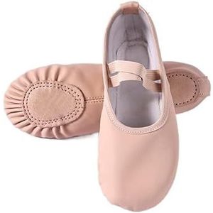 Ballet Slippers Kinderen Gymnastiek Dansschoenen Meisjes Zachte Zool Volksdansen Beginners PU Leer Roze Ballet Training Schoenen voor Vrouwen Ballet Schoenen Dames (Kleur: Gratis Lace Split Zool,