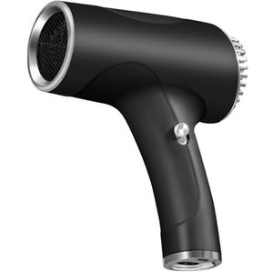 Draagbare föhn, sneldrogende USB-oplaadbare 2-in-1 föhn, warme en koude luchtblazer, draadloze handdroger voor reizen, kamperen, thuisgebruik, vrouwen en mannen(Black)