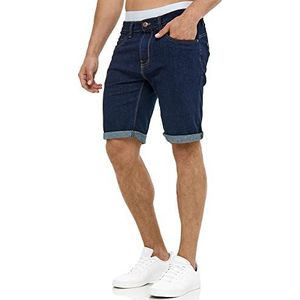 INDICODE Heren Caden Jeans Shorts | Jeans korte broek met 5 zakken Rinse Wash L