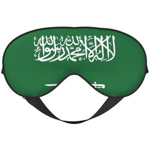 sttung Vlag van Saoedi-Arabië Print Travel - Friendly Sleep Soft Eye Mask: compacte, lichtgewicht, verstelbare riem