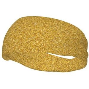 Gouden glitter textuur, sport zweetband voor unisex multi hoofdbanden zweet workout hoofdbanden rekbare haarband