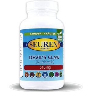 Seuren Nutrients | Devil's Claw 510 mg |100 capsules | hooggedoseerde duivelsklauw | Glutenvrij | Lactosevrij | Suikervrij (100% natuurlijk)