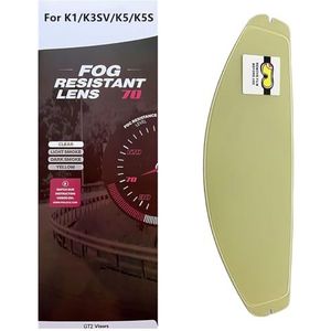 Motorhelm vizier lens, Helmvizier, K1 gezichtsscherm vizierbasis for AGV K1 K1S K3SV K5 K5S Helm vizier windscherm (basis, één maat)(Anti Fog Film,One Size)