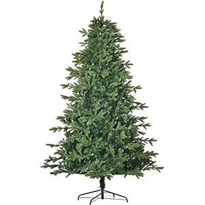 HOMCOM kunstkerstboom 2,1 m kerstboom dennenboom PVC PE metaal groen ؠ105 x 210 cm