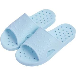 UBOHUZ Zomerpantoffels voor dames, doucheschoenen, sneldrogende zwembadslippers, lichtgewicht strandsandalen, huisslippers voor badkamer, zwembad, Lichtblauw, 45/46 EU