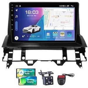 Android 13 QLED Autoradio voor Mazda 6 2002-2008 - Ingebouwde DSP/Carplay/Android Auto - Camera + DVR - 9 inch 2 Din - Stuurbediening - FM AM RDS DAB Radio - Bluetooth 5.0(NF-4)