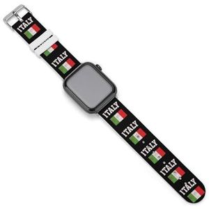 Retro Italië vlag siliconen sportbanden compatibel met IWatch zachte band vervangende polsband voor IWatch 38 mm/40 mm