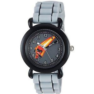 DISNEY Boys Incredibles 2 Analog-Quartz Watch with Silicone Strap, Grey, 16 (Model: WDS000566)