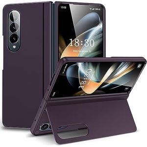 Telefoon Flip Case Cover, Compatibel met Samsung Galaxy Z Fold 4 Case, dunne harde pc dunne schokbestendige beschermende telefoonhoes (Color : Mor)
