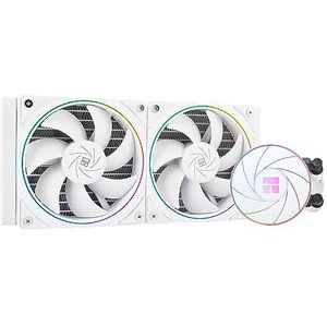 Thermalright AQUA ELITE 240 wit ARGB V2 CPU-waterkoeler, 240 Aio CPU-koeler, 2 x TL-S12W PWM-ventilator, S-FDB-lagers, ARGB-fijndiafragma-effect, voor AMD/AM4/AM5, Intel