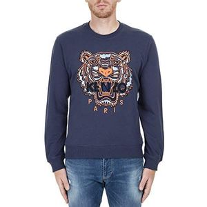 Kenzo Heren Tiger Head Sweatshirt XL Inkt Blauw, Blauw