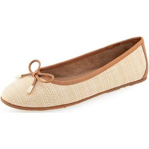 Aerosoles Pia Ballerina's voor dames, plat, natuurlijke raffia, maat 44, Natuurlijke Raffia, 41.5 EU Breed