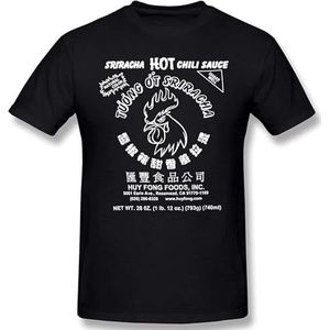 Hot Picante Spicy Salsa Gallo Men Basic Cotton Short Sleeve Graphic Novelty T-Shirt Fashion Cool Tee Tops Black overhemden(Small)