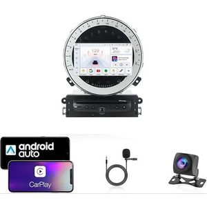 Android 13 Dubbel Din Auto Stereo Touchscreen Auto Stereo Voor BMW MINI 2006-2013 Met Bluetooth GPS Navigatie WiFi FM Radio USB/SWC/Plug en Play Ondersteuning Carplay&Android Auto(8 Core 4G+Wifi 12G+2