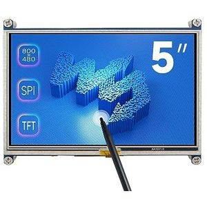 Waveshare 5 inch Display for Raspberry Pi 4 Resistive Touchscreen 800x480 High Resolution HDMI LCD Monitor Compatible for All Raspberry Pi Raspbian/Ubuntu/Kali/Retropie Drivers Provided