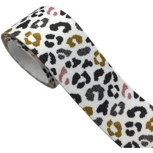 1 meter 1/1,5 inch kleurrijke luipaardprint elastische bandjes DIY kledingstuk tailleband riem naaien accessoires-GE040-25mm