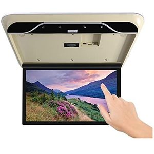 Draagbare dvd-speler voor videospelers op hoofdsteunen in auto's 19 Inch Auto Monitor Auto Video Playe 1080P Multimedia Plafond TV Voertuig Dak Mount Display HDMI Backlight met HD-roterend scherm (Co