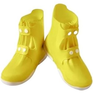 Tuinschoenen for dames, waterdichte regenlaarzen for dames - comfortabel interieur, brede kuitlaarzen for dames - gemakkelijk aan en uit te trekken(Yellow_S fits shoes 34-35)