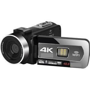 Videocamera, Volledige 4K Digitale Camera Video Vlog Camcorder 48MP for Live Streaming Met Autofocus Digitale Recorder Time Lapse(No SD Card,AF6)