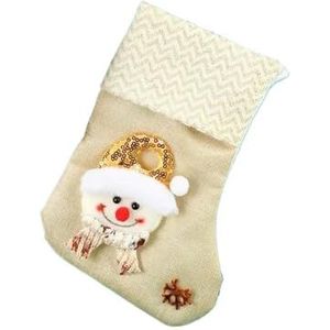 MAKOMAKI Kerstkous Sokken Sneeuwpop Kerstman Elk Xmas Open Haard Boom Ornamenten Nieuwjaar Decoraties Voor Home Decor (Stijl C 1 st)