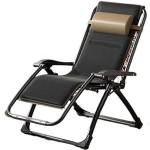 Balkon Opklapbare fauteuil Relax Slaap Woonkamer Metalen design Fauteuil Rotan Fauteuils De Salon Tuinmeubilair (Color : 5D pad black)