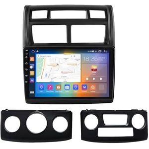Android 13.0 2 Din Autoradio 10"" Touchscreen Auto Stereo voor Kia Sportage 2007-2009 met Draadloze Carplay Android Auto GPS navigatie AHD Omgekeerd beeld Stuurwielbediening(Size:P6(6G+128G))