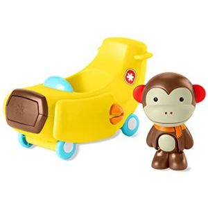 Skip Hop Oorzaak en gevolg speelgoed voor peuters vanaf 2 jaar, auto vliegtuig speelgoed met aapfiguur, dierentuin bemanning