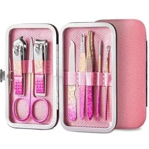 ZSLBMD Roze goud gradiënt licht luxe nagelknipper set Professionele pedicure persoonlijke nagelverzorging schoonheidstools(Size:15.6-9.6CM)