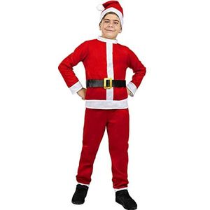 Funidelia | Kerstman kostuum voor jongens Santa Claus, Kerst, Kerstman - Kostuum voor Kinderen, Accessoire verkleedkleding en rekwisieten voor Halloween, carnaval & feesten - Maat 3-4 jaar - Rood