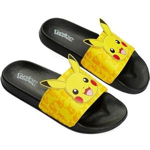 Pokémon waterschoenen voor kinderen, zomerschoenen, kinderen, jongens, zee, zwembad, strand, 30-38, Amarillo Zwart, 32 EU