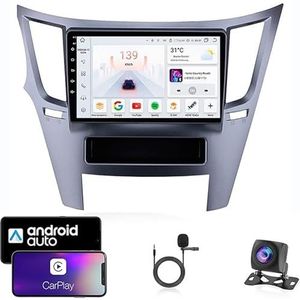 9 Inch Autoradio Compatibel voor Outback 3 Legacy 2009-2014 met GPS Navigatie CarPlay Android Auto Acht-Core 4G Bluetooth WiFi MirrorLink Stuurwiel Afstandsbediening(T1 4 Core Wifi 1G+16G)