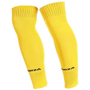 FORZA Klassieke voorgesneden voetbalsokken, kniehoge sportsokken voor comfort en prestaties, ideaal voor training en wedstrijden, Geel, XS
