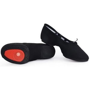 Balletpantoffels, stof, natuurlijk leer, balletdansschoenen voor vrouwen, middelhoge hak, zachte jazz-salsasasaschoenen, sneakers voor meisjes, yogaschoenen, balletpumps, Stoffen rubberen zool, 42.5