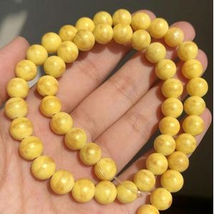 Wit gesponnen vergulde losse stenen ronde kralen voor sieraden maken DIY armband 15 '' strand 4/6/8/10/12 mm-geel gouden jaspis-4 mm 92 stuks kralen