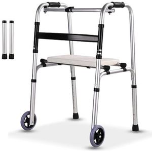 Rechtopstaande Rollator Met Een Capaciteit Van 150 Kg, Opvouwbare Rollator Met Dubbele Modus, Duurzaam En Gebruiksvriendelijk Hulpmiddel For Senioren En Mobiliteitsondersteuning(B)