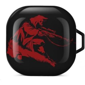 Niper Magere Hein Oordopjes Hoesje Compatibel met Samsung Hard Shell Beschermhoes Zwart-Stijl