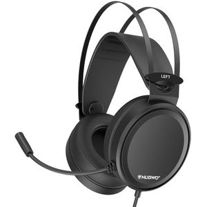 NUBWO Gaming headset PS4, N7 stereo Xbox One headset, bekabeld, PC gaming hoofdtelefoon met ruisonderdrukkingsmicrofoon, over-ear hoofdtelefoon voor PC/Mac/PS4/Nitendo Switch-zwart