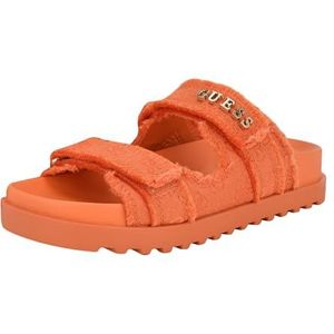GUESS Fabulona sandaal voor dames, oranje logo 800, 6,5 UK, Oranje Logo 800, 39.5 EU