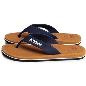 fengqingyunyan0304 Slipper, riempjessandalen met dikke zool, voor heren, ideaal voor strand en vrije tijd, in de zomer, voor dames en heren, Blauw, 44 EU